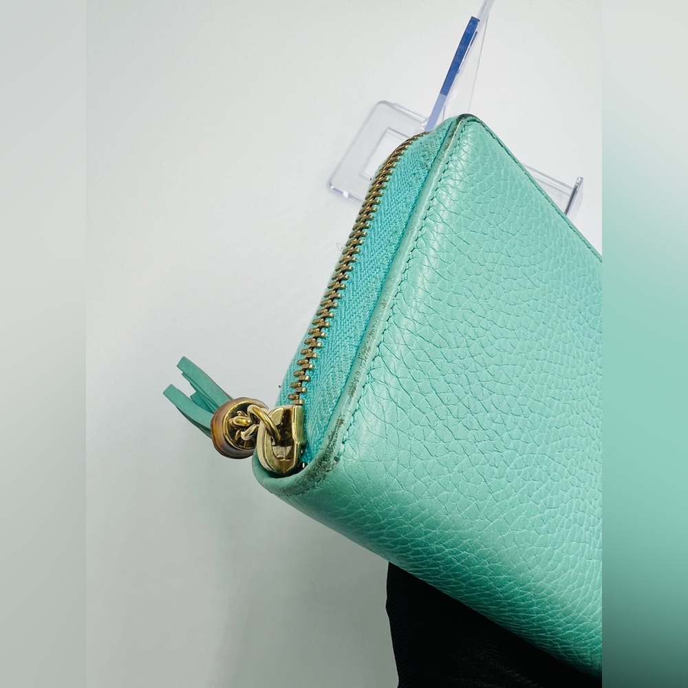 Gucci Bamboo Tassel Swing Leather Zip Around Long Wallet - Picture 7 of 11